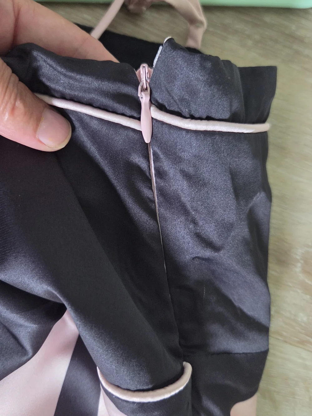 Petal & Pup Dress Size 14 New Satin Midi Side Zip Pink Black Abstract Print - Picture 7 of 14